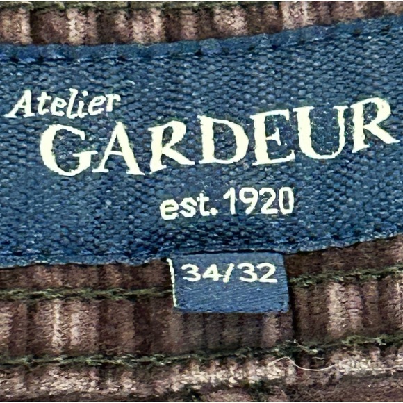 Atelier Gardeur Nigel 1 Regular Fit Men’s Brown Corduroy Pants 34x32 - Picture 7 of 9